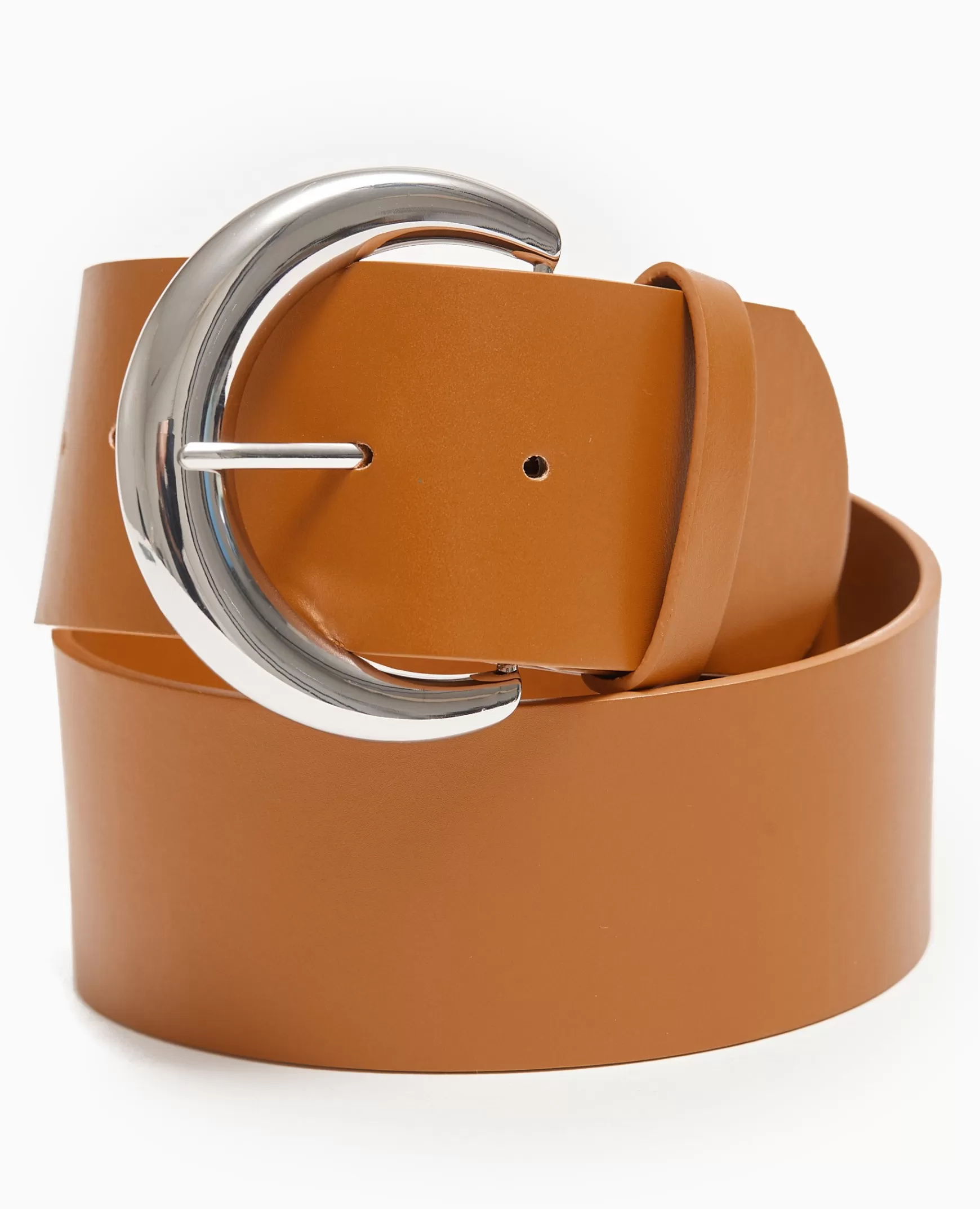 Pimkie Ceinture large avec grosse boucle - Camel Flash Sale