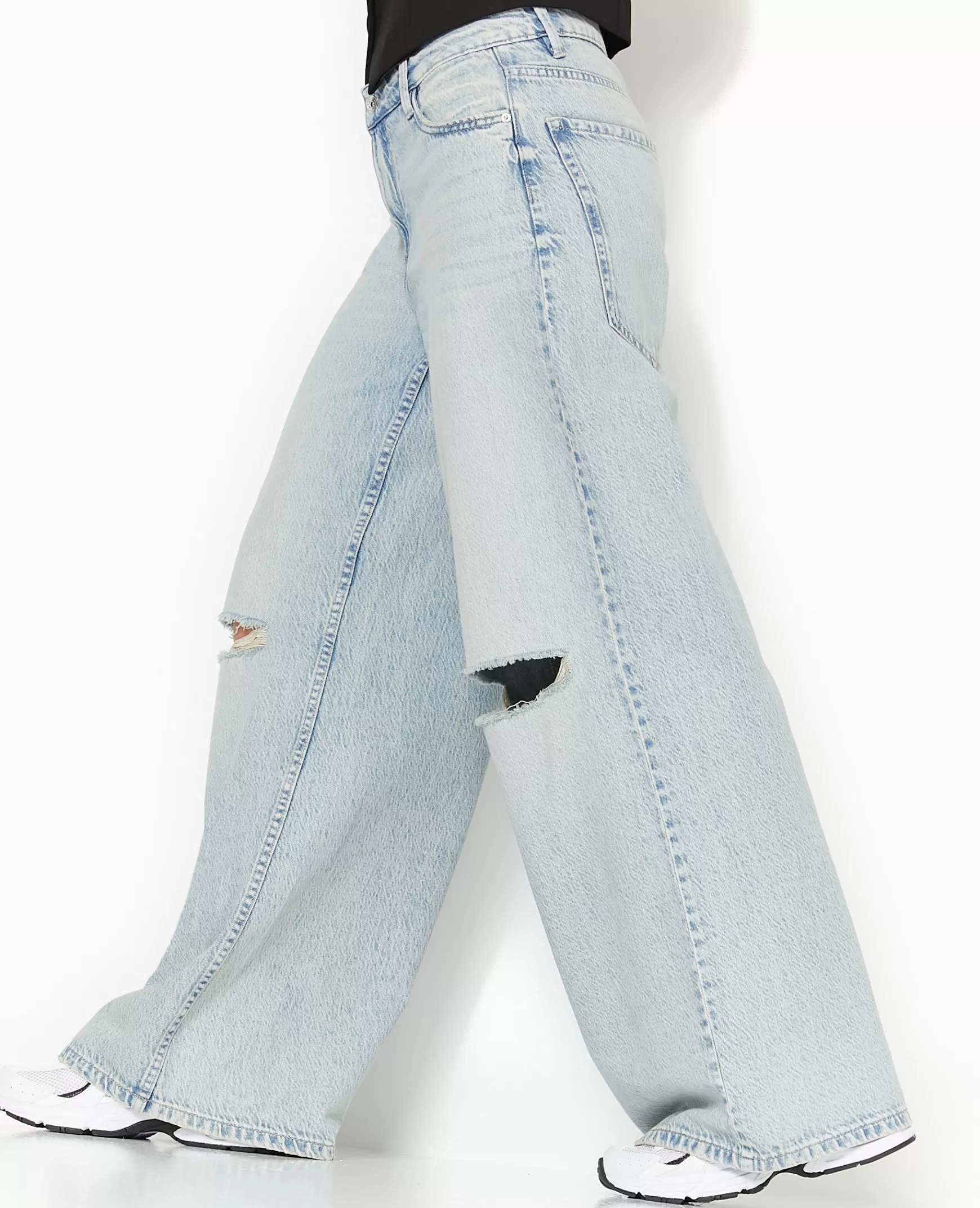 Pimkie Jean baggy destroy taille regular - Jaune ocre Jauneocre Flash Sale