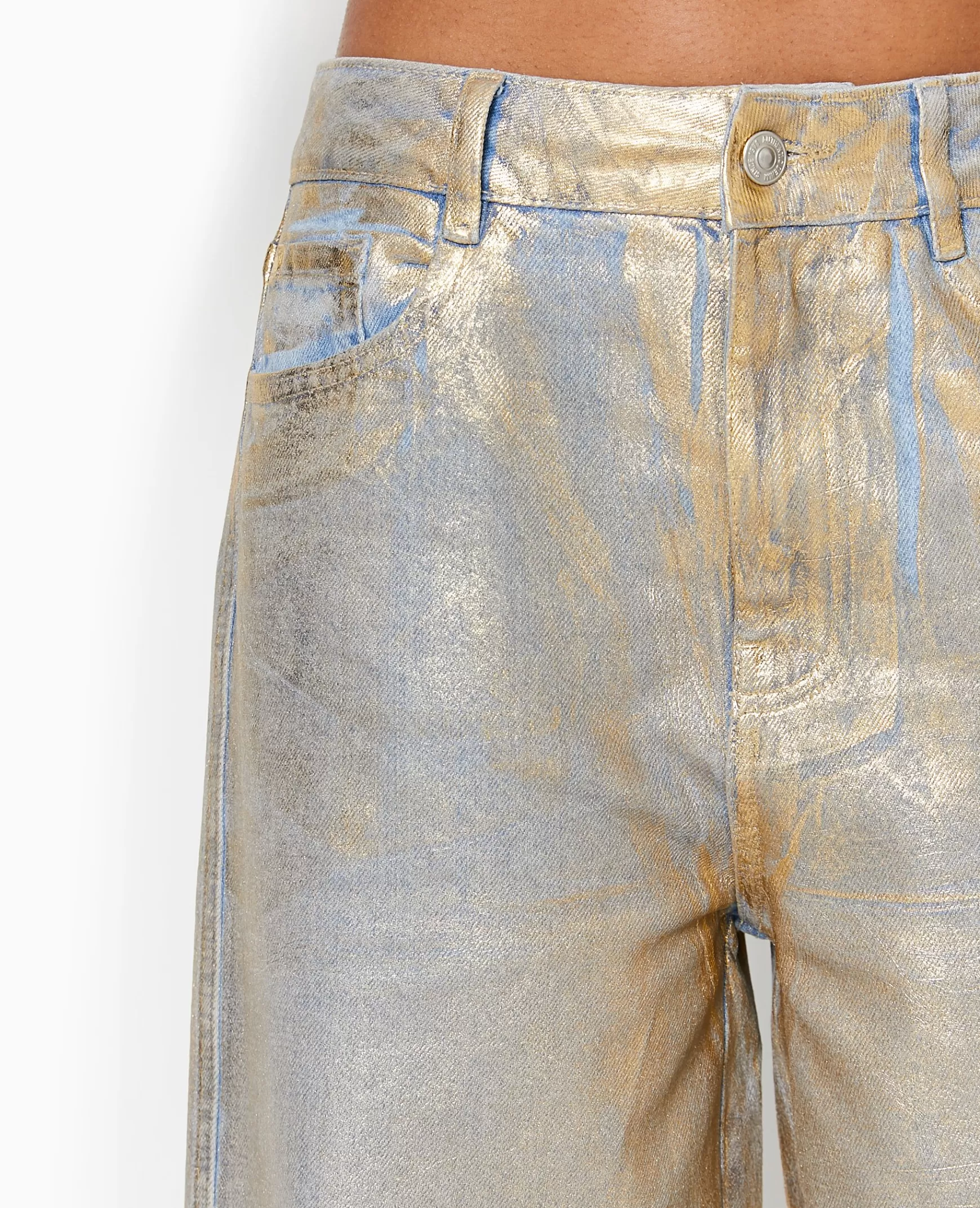 Pimkie Jean wide taille haute enduit - Dor Fashion
