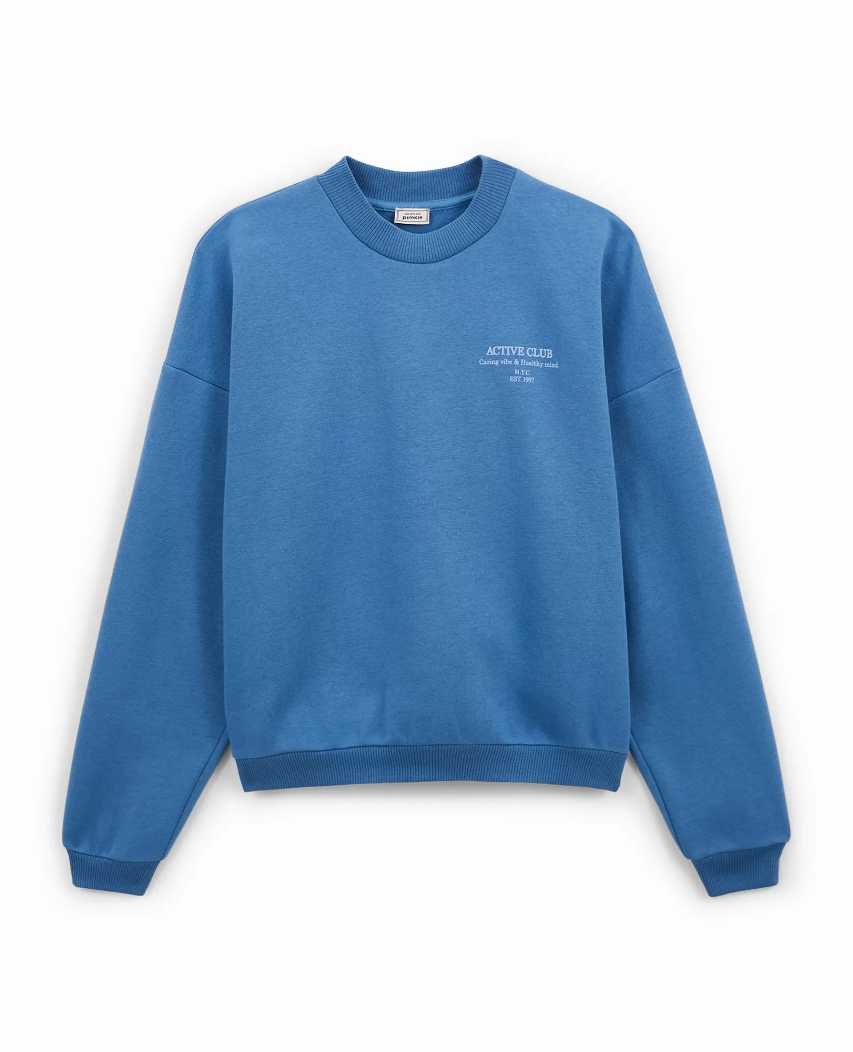 Pimkie Sweat oversize avec print devant et dos - Bleu fonc Bleufonc Online